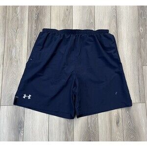 Under Armour Heatgear Blue Lined Athletic Shorts Mens Size Large Gym Training